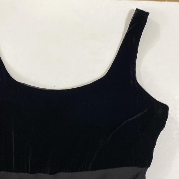Lauren by Ralph Lauren Silk/Velvet Sleeveless Dress Black Maxi Size 12 - Picture 5 of 9